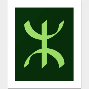 Green TIFINAGH - Berber Tifinagh - Amazigh Tifinagh Posters and Art